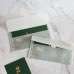 Olive Green Invitation Card with Vellum Paper Envelope Foil Printing Customized